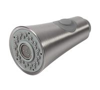 Cabezal de ducha con espray de fregadero de 1/2 ", grifo de fregadero de cocina de plástico ABS, recambio de acero abatible, cabezal de ducha con espray extraíble, plateado