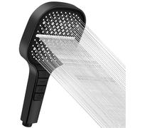 Cabezal de ducha cuadrado de alta presión (negro, Showerhead)