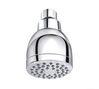Cabezal de ducha fijo de alta presión para instalación en pared de baño, limitador de flujo extraíble, filtro de agua, junta esférica ajustable, ABS cromado (1 unidad)