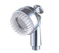 Cabezal de ducha multiusos compatible con lavabos, bañeras, fregaderos de cocina y zonas de lavandería con función de masaje y ahorro de agua (plateado)