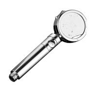 Cabezal de Ducha Presurizado de Mano Filtro, Plata, Moderno | ABS y Acero Inoxidable, Spray Fino y Uniforme, Recambio Fácil, Baño de Apartamento y Dormitorio