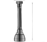 Cabezal de grifo de cocina gris plomizo con rotación de 360 grados y 3 modos de pulverización para grifos estándar de 22 mm, diseño antisalpicaduras en cobre refinado (B)