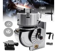 Cabezal de indexación giratorio con portabrocas de 3 mandíbulas y contrapunto, kit de cabezal divisor de 0-90° para aplicaciones de fresado, perforación y rectificado CNC