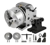 Cabezal de indexación universal para fresadora con contrapunto y placas divisoras, relación de reducción 1:40, portabrocas de 125 mm, para aplicaciones de fresado vertical y horizontal