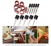 Cabezal de Lijado Tela Esmeril 20 Piezas 80 Mesh, Anillos de Lija | Repuesto para Bordes Curvos, Emery Cloth, Adecuado para Metal y Madera