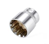Cabezal de llave de tubo, 1/2 pulgada, 12 puntos, dentado grande, resistente para llaves de impacto, reparaciones automotrices (30 mm)