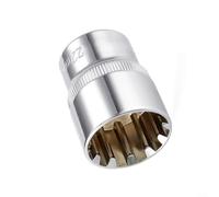 Cabezal de llave de tubo, 1/2 pulgada de accionamiento de 12 puntos, mosca grande dentada, resistente para llaves de impacto, reparaciones automotrices (22 mm)