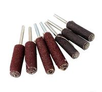 Cabezal de molienda de papel de lija de grano 120, accesorio de herramienta rotativa abrasiva, muela cilíndrica para pulir agujeros cóncavos y formas irregulares en metal (3 × 8 × 30 mm)