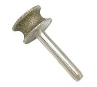 Cabezal de molienda redondo para pulido de vidrio y jade cóncava de esmeril para crear bordes curvados suaves en anillos, cuentas, azulejos de piedra, compatible con taladros giratorios, vástago de 6
