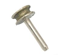 Cabezal de molienda redondo para pulido de vidrio y jade cóncava de esmeril para crear bordes curvados suaves en anillos, cuentas, azulejos de piedra, compatible con taladros giratorios, vástago de 6