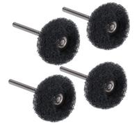 Cabezal de Pulido Mini Estropajo, Doble Capa, Mango 3 MM | Tejido No Tejido Negro, Lijado de Precisión, para Cavidades de Molde y Aluminio, Uso en Taller
