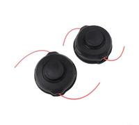 Cabezal de recortadora eficiente con topes y alimentación, M8 x 1 25 LH compatible para mantenimiento sin costuras del césped (2 piezas)