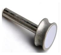 Cabezal de rueda abrasiva de diamante cóncavo Biselado de arco de vidrio Chaflán de borde de molienda 2-12 mm Uso for moler biselado Superficie esférica Herramienta abrasiva de pulido Vástago de 6 mm