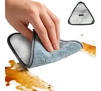 Cabezal Triangular para Fregona - 10 Unidades Recambios de Fregona Reutilizables - Cabezal de Recambio para,para Suelo de Madera, Limpieza de Polvo en Hogar, Cocina, Baño, Salón, Dormitorio
