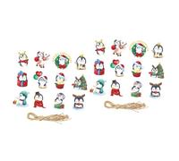 Cabilock 2 Series Etiquetas Navideñas De Pinguinos Colgantes Para Decoración De Fiesta Etiquetas Para Árbol De Navidad Para Manualidades Y Decoración Festiva 12 Piezas*2