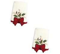 Cabilock 2 Uds Toalla Facial Limpieza Toallitas Faciales Navidad Toalla De Baño Muñeco De Nieve Toallas Navidad Toallas De Té Toalla Facial Navidad Toalla De Algodón Facial Bordado Toalla