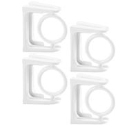 Cabilock 4 Piezas Soportes Giratorios para Barra de Cortina Extensible de Plástico Blanco, Prácticos y Fáciles de Instalar para Cortinas Hogar y Manualidades DIY