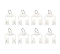 Cabilock 50 Pcs polea de riel de Cortina Soporte de Barra de Cortina Flexible Gancho Curtain Rodillos para Cortinas Planeador de Cortinas casa rodante conectar guía Pista el plastico