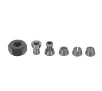 Cabilock 6 Piezas Juego de Portabrocas 5 Tamaños 6-10mm para Fresadora de Madera con Tuerca M17, Acero Resistente Adecuado para Trabajos Cnc y Grabado Rápido