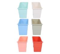 Cabilock 6 Piezas Plástico Caja Organizadora de Libros Apilable para Aula y | Diseño Entrelazado y Abierto, Visibilidad Clara, Guarda Correo y Papelería en Casa o Baño Color
