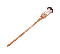 Cabilock Antorcha de Bambú 12 Luces LED para Exteriores Batería de 600mah Lámpara Solar Ligera y Diseño Elegante para Jardín y Patio