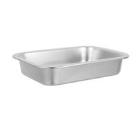 Cabilock Bandeja de Acero Inoxidable con Rejilla para Enfriar y Escurrir | Acabado Plata, Malla Abierta y Bandeja Extraíble, para Tartas y Pasteles en Encimera o Asado