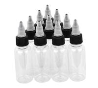 Cabilock Botellas de Tinta Vacías de Plástico Transparente 10 Piezas 30 Ml Capacidad Sellado Seguro para Tatuadores Almacenamiento de Pigmentos Líquidos