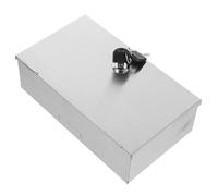 Cabilock - Caja de salida exterior de acero inoxidable, protección antirrobo y bloqueable, tapa de toma eléctrica moderna para el hogar y la oficina