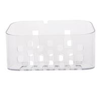 Cabilock Estante de Pared Transparente Pet para Almacenamiento, Drenaje | Diseño Moderno y Sencillo, Bordes Suaves, para Estudiantes y Alquileres, Organiza Tubos de Pasta y Champú