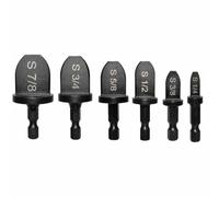 Cabilock Expansor de Tubos de Cobre Negro Juego de 6 Piezas Mango Hexagonal de Acero Compatible para Mantenimiento de Refrigeración y Frigoríficos Taladro Eléctrico Manual