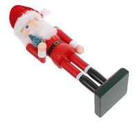 Cabilock Figura de Cascanueces Soldado de Madera de 25 Cm en Rojo, Decoración Navideña para Repisa y Árbol, Adorno Festivo Detalles Tallados a Mano