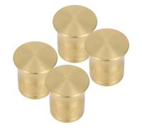 Cabilock Fundas para Tiradores de Muebles Vintage Doradas, Juego de 4 Cubiertas de Aluminio 40x50 Mm Diseño Chino Tallado, Accesorios para Gabinetes y Protección Decorativa para