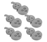 Cabilock Kit de 5 Conectores de Mesa de Plástico Gris para de Muebles Pesados en Oficinas, Salas de Juntas y Escritorios Escolares, Incluye Herrajes para Instalación