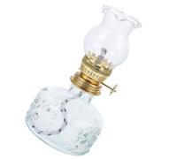 Cabilock Lámpara de Aceite de Queroseno de Vidrio para Interiores Diseño Delicado, Resistente al Viento y Fácil de Usar, Adecuado para Dormitorio y Decoración del Hogar