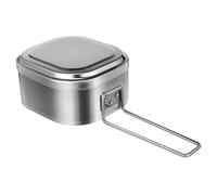 Cabilock Loncheras Totalmente de Aluminio Recipiente para Guardar Alimentos Fiambrera Metálica para Picnic Camping y Oficina Caja para Alimentos Reutilizable