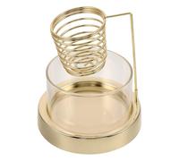 Cabilock Quemador de Incienso de Palo Santo de Metal Dorado Minimalista Base para Hierbas Aromáticas, Decoración Elegante para Sala de Estar y Aromaterapia