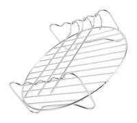 Cabilock Rejilla para Freidora de Aire, Parrilla para Asar de Acero Inoxidable, Doble Capa, Plata, 3 Soportes, Accesorios para Cocinar en Freidora de Aire