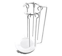 Cabilock Soporte Colgante para Brochetas de Kebab, Parrilla INOX 1 Set | Acero Inoxidable Apto para Fuego y Asados al Aire, Diseño Desmontable Bandeja y Piezas Incluidas
