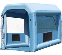 Cabina de pintura inflable, de 2.97 x 2.49 x 2.49 metros. Cabina de pintura en spray inflable, con un potente ventilador de 550W y un sistema de filtración de aire. Cabina de pintura portátil para aut