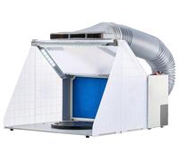Cabina de pintura para aerógrafo VEVOR, juego de cabinas de pintura para aerógrafo de 4 m³/min, con luces LED, ventilador de extracción y tubo de extensión para la extracción de aire, ideal para pinta
