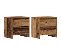 Cabinet de Noche vidaXL 2 pcs Madera Vieja 45x34x44,5 cm Madera Elaborada
