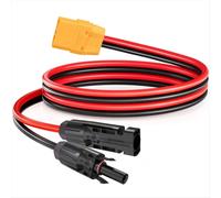 Cable adaptador conector de panel solar de 10 AWG y 1 m a hembra XT90 para estación de energía portátil, batería RC, dron, RV, juguete, etc.