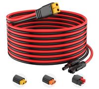 Cable adaptador de extensión con conector solar de 12 AWG a XT60 para panel solar a generador de energía solar portátil/panel solar plegable para RV/estación de energía portátil (12 m)