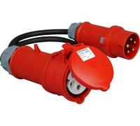 Cable adaptador para caravanas, conector para enchufe de pared, enchufe de pared, para camping, conector CEE de 5 pines, conector CEE de 5 pines