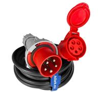 Cable adaptador para enchufe CEE, adaptador de corriente fuerte de 63A a conector de 32A, longitud 5 metros