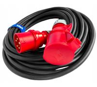 Cable adaptador para enchufe CEE, conector de 16A de 5 polos, enchufe de 32A de 5 polos, grado de protección IP44, longitud de 25 metros