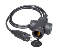 Cable alargador Kopp H07RN-F Negro 1,5 m Triple Bipolar