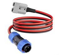 Cable Aviation a SB50 de 10 AWG con bloqueo giratorio y junta, conector rápido de cobre estañado para estaciones de energía portátiles BLUETTI AC200MAX AC200P AC300 AC500 EP500 Pro (6,0 ft)