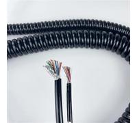Cable blindado en espiral de resorte 15/16/17/19/21/25/26Core - Cable telescópico 26AWG 0,15 mm2, 1 unidad(Stretch 10meter 19C 26AWG0.15sqmm)