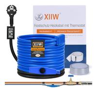 Cable calefactor anticongelante de 12 m con termostato e indicador de temperatura
